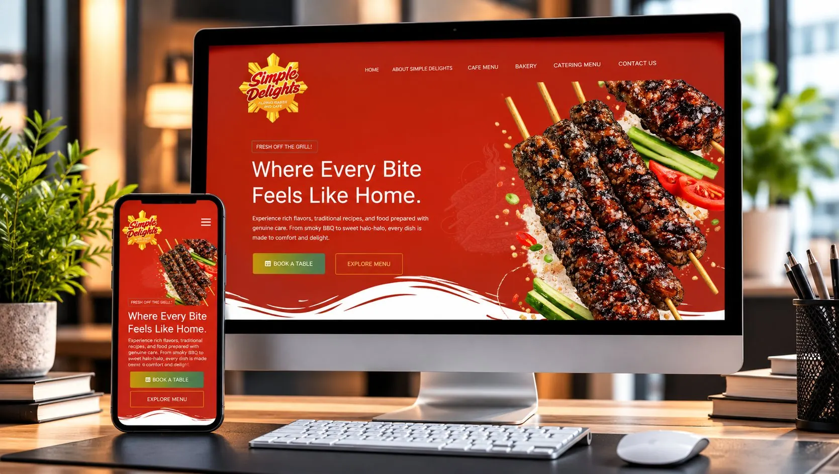 Simple Delights website after redesign