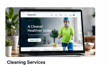 Cleaning company website example