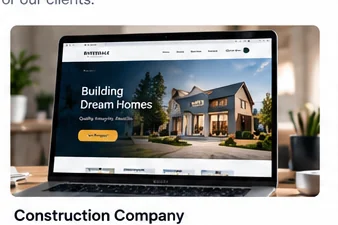 Construction website design example