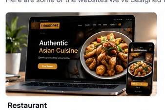 Restaurant website design example